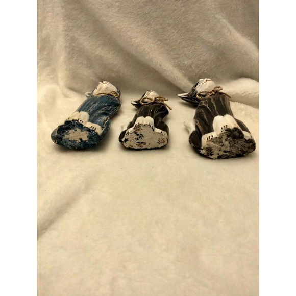 Vintage Carved Wooden Painted Cat Family - Picture 5 of 6